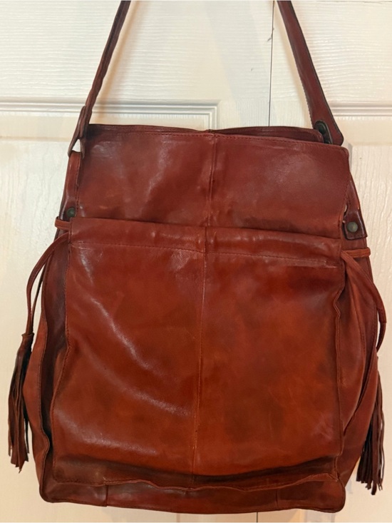 A.S.98 Handbags - A.S.98 Leather Tassel Hobo Bag - Rust Brown